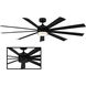 Wynd XL 72 inch Matte Black Downrod Ceiling Fan in 3000K