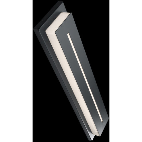 Midnight 1 Light 16 inch Black Outdoor Wall Light in 3000K, 16in.