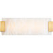 Quarry LED 18 inch Aged Brass Bath Vanity & Wall Light in 18in.