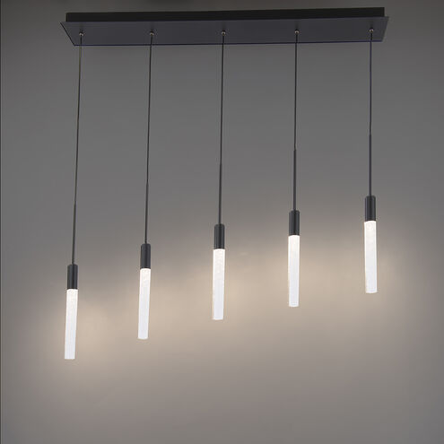 Magic LED 6 inch Black Multi-Light Pendant Ceiling Light in 5, Linear
