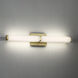 Vogue LED 27 inch Brushed Brass Bath Vanity & Wall Light in 3000K, 27in.