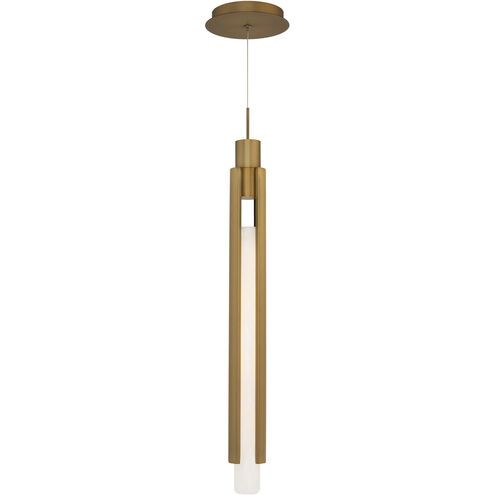 Saber 1 Light 3 inch Aged Brass Mini Pendant Ceiling Light