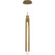 Saber 1 Light 3 inch Aged Brass Mini Pendant Ceiling Light