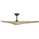 Zephyr 62 inch Bronze White Oak with White Oak Blades Ceiling Fan in 2700K/3000K/4000K/5000K