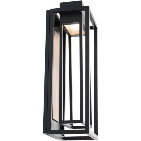 Dorne LED 18 inch Black Aged Brass Outdoor Wall Light in 18in.