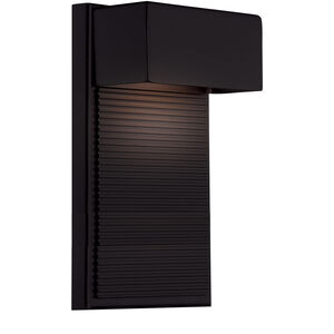Hiline LED 12 inch Black Outdoor Wall Light in 12in.