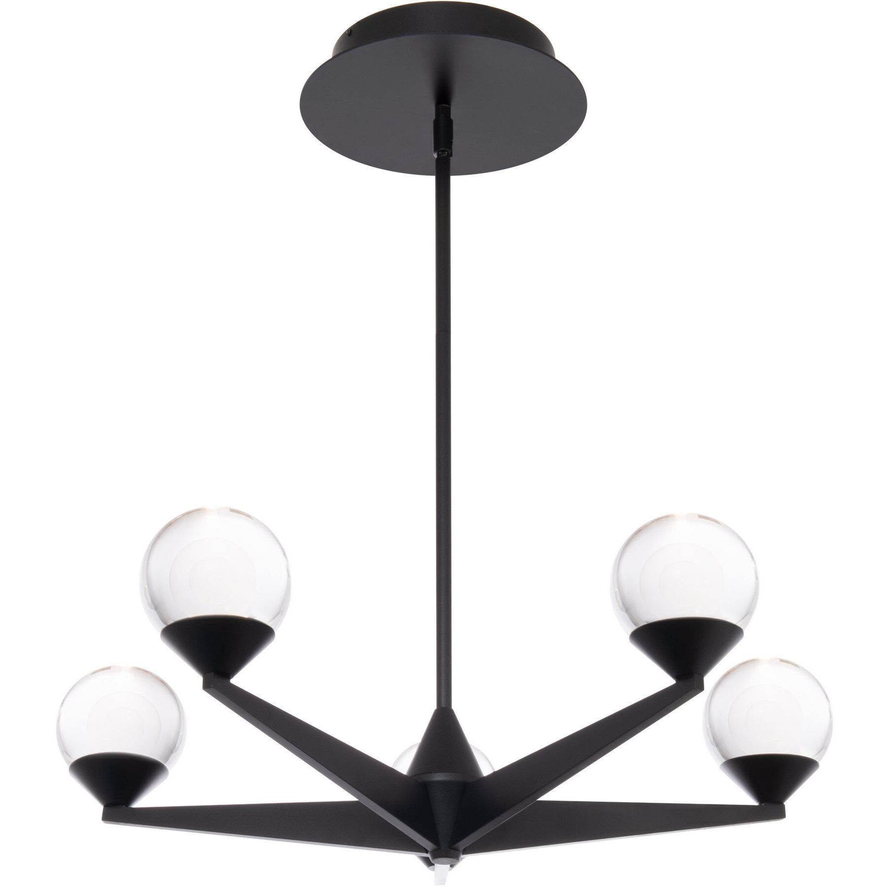 Double Bubble 5 Light 22.25 inch Black Chandelier Ceiling Light