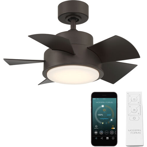 Vox 26 inch Bronze Downrod Ceiling Fan in 3500K