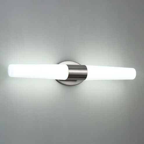 Tusk LED 26 inch Brushed Nickel Bath Vanity & Wall Light in 26in.