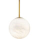Pisces 1 Light 8 inch Aged Brass Mini Pendant Ceiling Light in 3000K