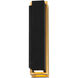 Poet LED 3 inch Black and Aged Brass ADA Wall Sconce Wall Light