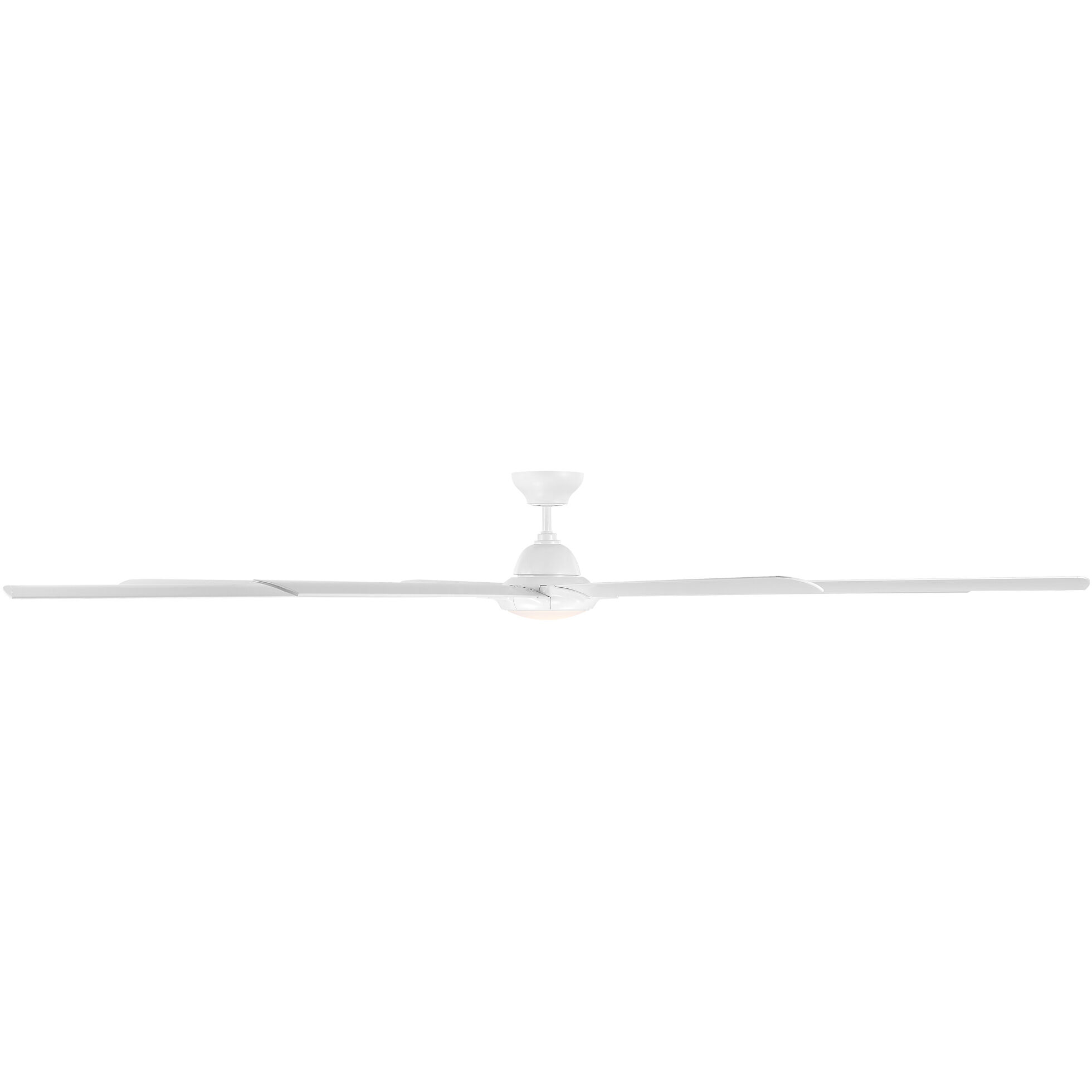Hydra 120 inch Matte White Downrod Ceiling Fan in 2700K
