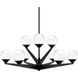 Double Bubble 9 Light 23.88 inch Black Chandelier Ceiling Light