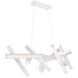 Chaos LED 21.25 inch Brushed Aluminum Chandelier Ceiling Light in 21in., 11