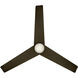 Lotus 54 inch Bronze Ceiling Fan in 3000K, Smart Ceiling Fan