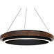 Delaney LED 29.5 inch Black and Dark Walnut Indoor Hanging Lighting Ceiling Light