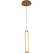 Chaos LED 7.13 inch Aged Brass Pendant Ceiling Light in 14in.