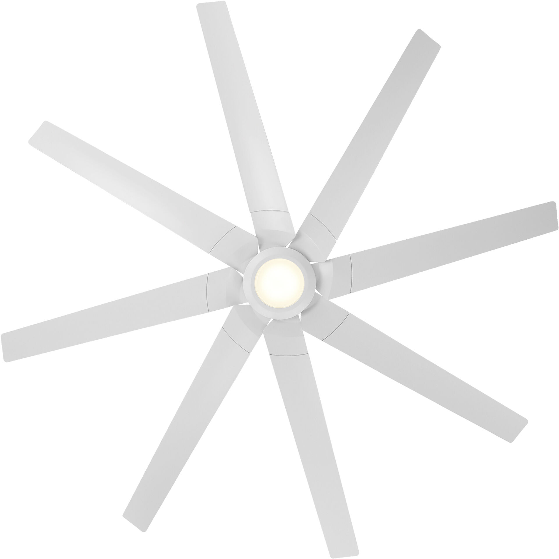 Roboto XL 70 inch Matte White Downrod Ceiling Fan in 3500K