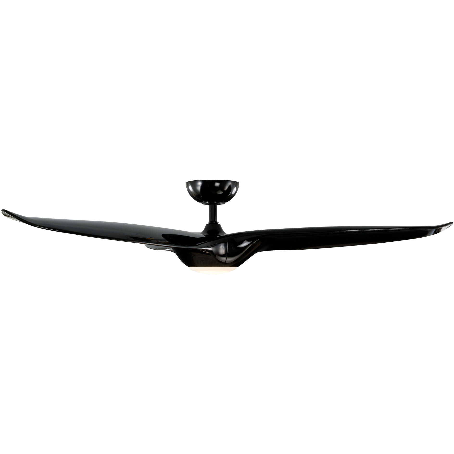 Morpheus III 60 inch Gloss Black Downrod Ceiling Fan in 3000K