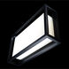 Framed LED 8 inch Black Outdoor Wall Light in 14in.