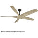 Zephyr 5 62 inch Bronze White Oak with White Oak Blades Ceiling Fan