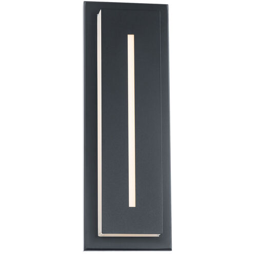 Midnight 1 Light 16 inch Black Outdoor Wall Light in 3000K, 16in.