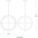 Kinetic LED 60 inch Black Chandelier Ceiling Light in 60in.