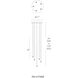 Cascade LED 17 inch Black Multi-Light Pendant Ceiling Light in 5, Round, 28in.
