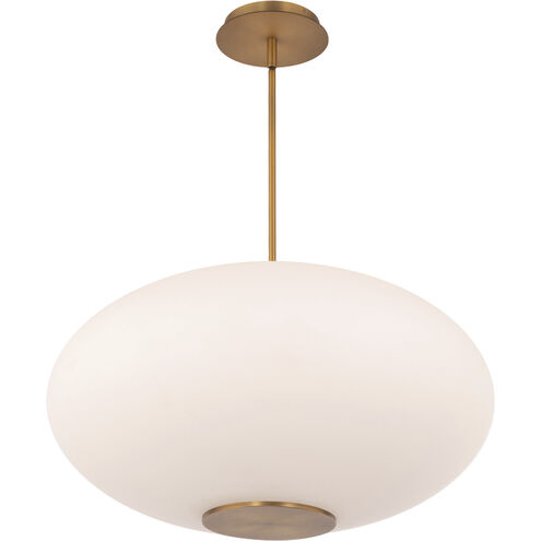 Illusion 1 Light 22.13 inch Aged Brass Pendant Ceiling Light in 3500K