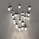 Double Bubble 25 Light 28 inch Black Multi-Light Pendant Ceiling Light