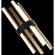 Harmonix LED 7.13 inch Black and Aged Brass Bath Vanity & Wall Light