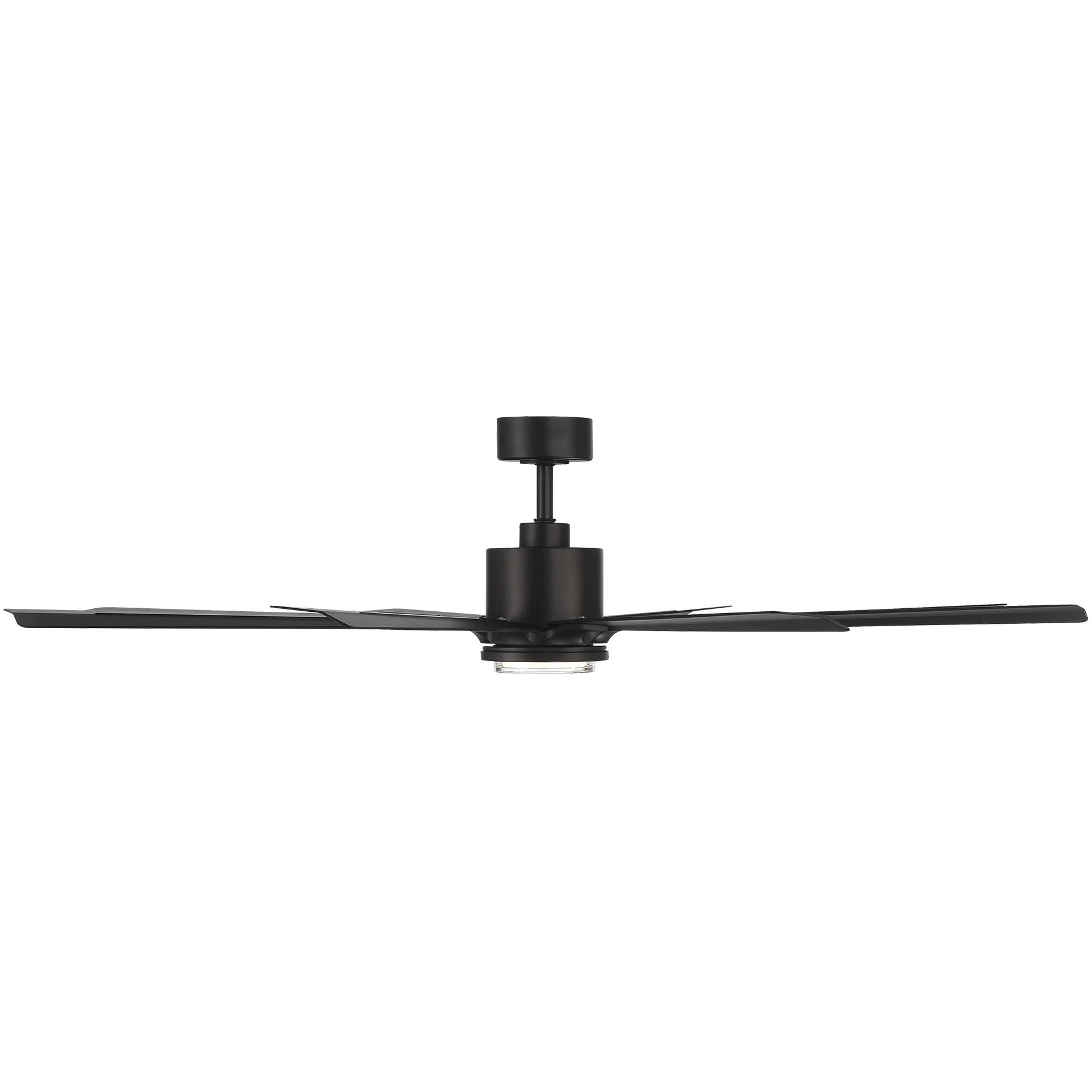 Size Matters 65 inch Matte Black Downrod Ceiling Fan