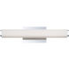 Vogue LED 20 inch Chrome Bath Vanity & Wall Light in 3000K, 20in.