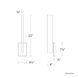Mako LED 22 inch Brushed Aluminum Outdoor Wall Light in 3000K