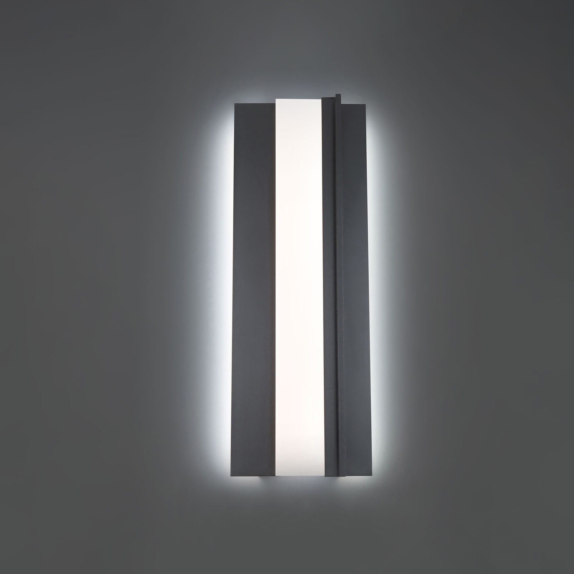 Enigma 1 Light 27 inch Black Outdoor Wall Light in 27in.