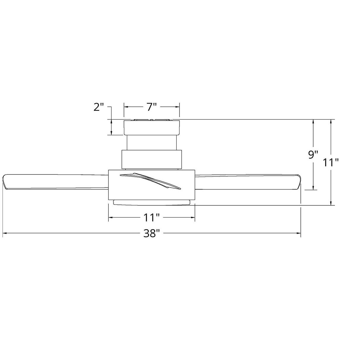Vox 38 inch Bronze Flush Mount Ceiling Fan in 3000K, Flush Mounted, Smart Ceiling Fan