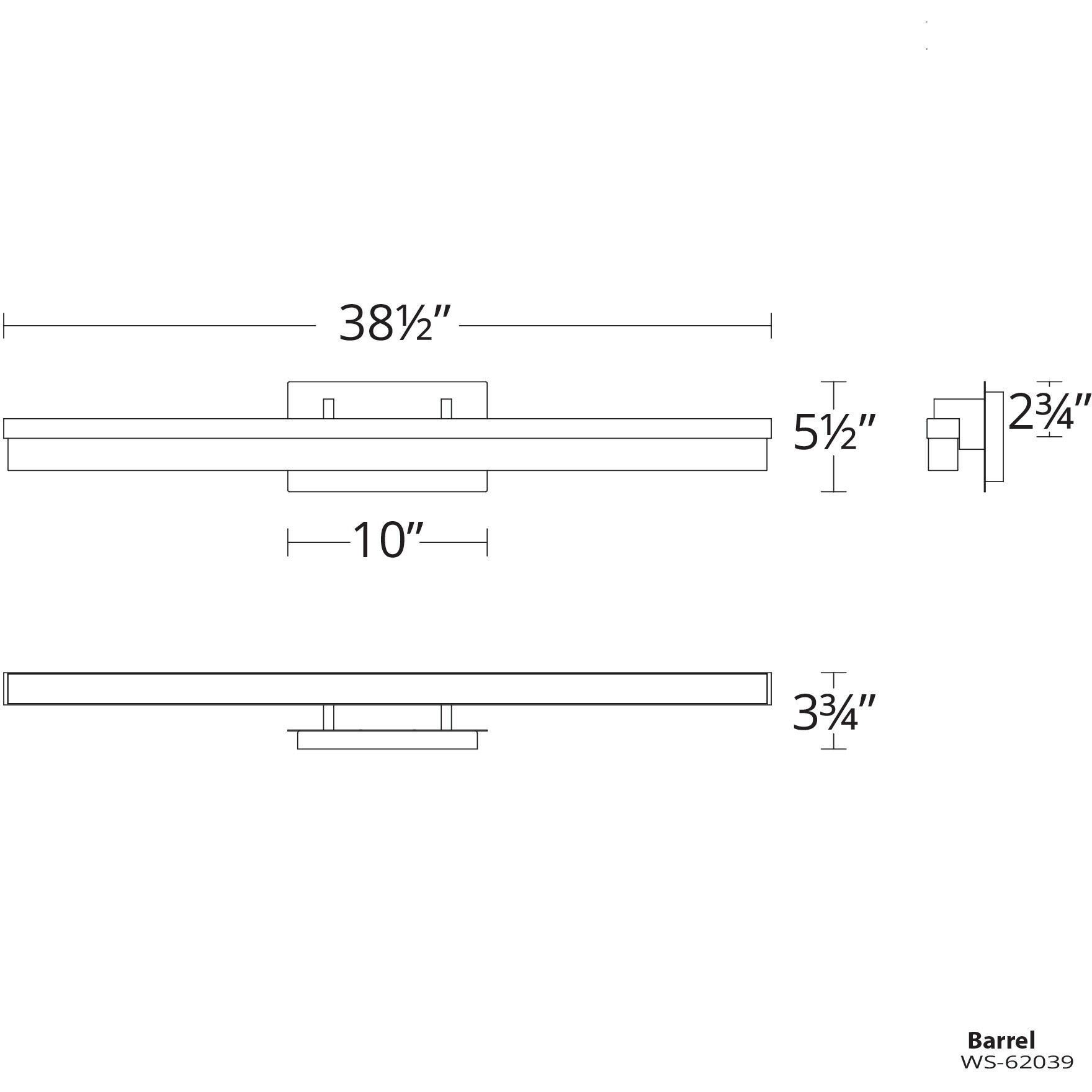 Minx LED 38.5 inch Aged Brass Bath Vanity & Wall Light in 39in.