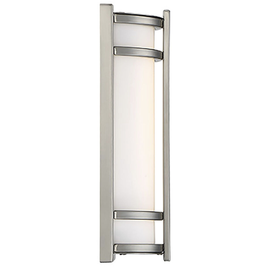 Skyscraper LED 12 inch Stainless Steel Outdoor Wall Light in 3500K, 12in.