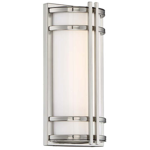 Skyscraper LED 12 inch Stainless Steel Outdoor Wall Light in 3500K, 12in.