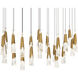 Kilt 23 Light 12 inch Aged Brass Multi-Light Pendant Ceiling Light