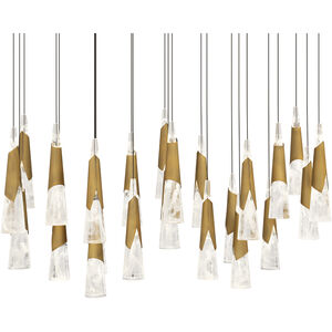 Kilt 23 Light 12 inch Aged Brass Multi-Light Pendant Ceiling Light