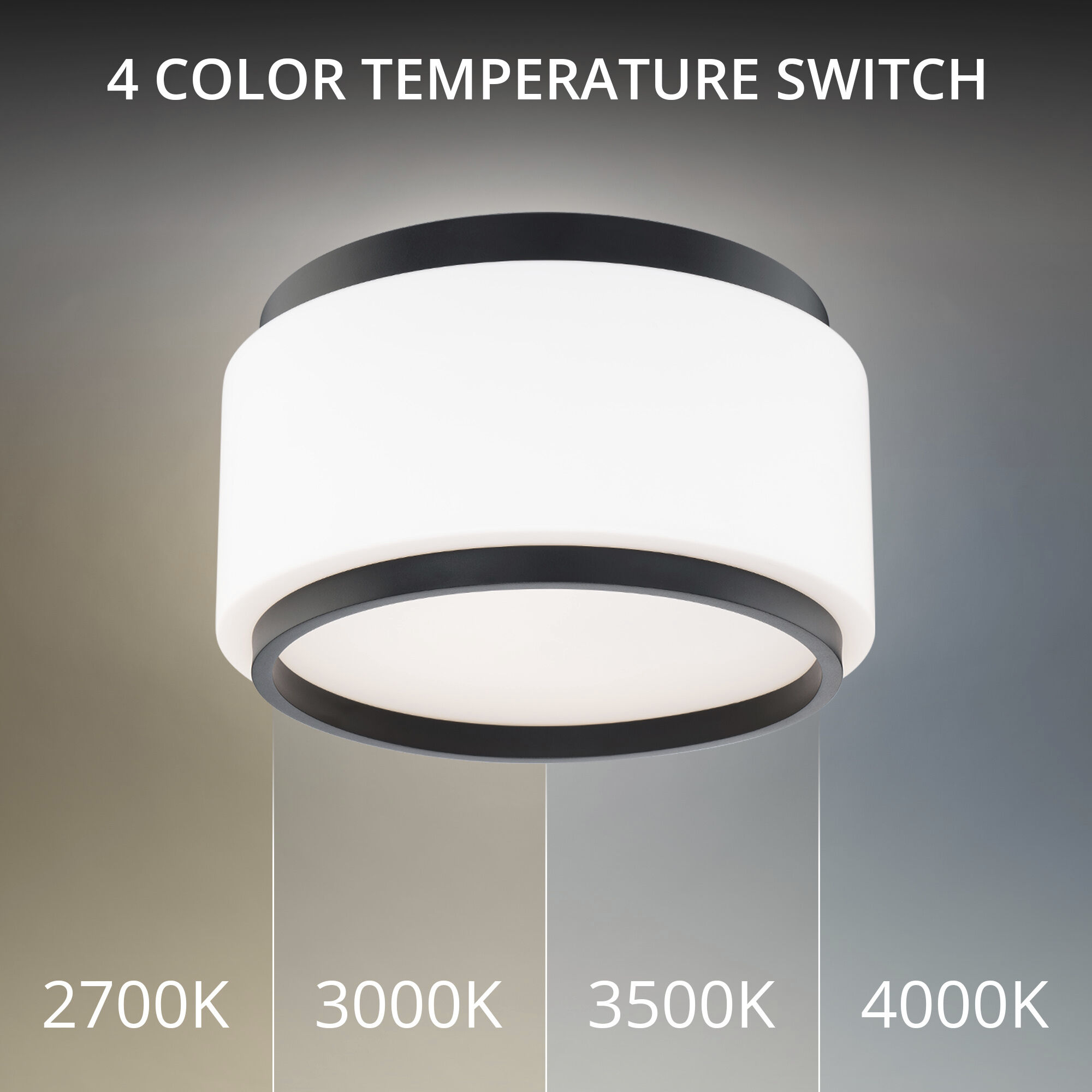 Preston LED 15.8 inch Black Indoor Ceiling Lighting in 4000K