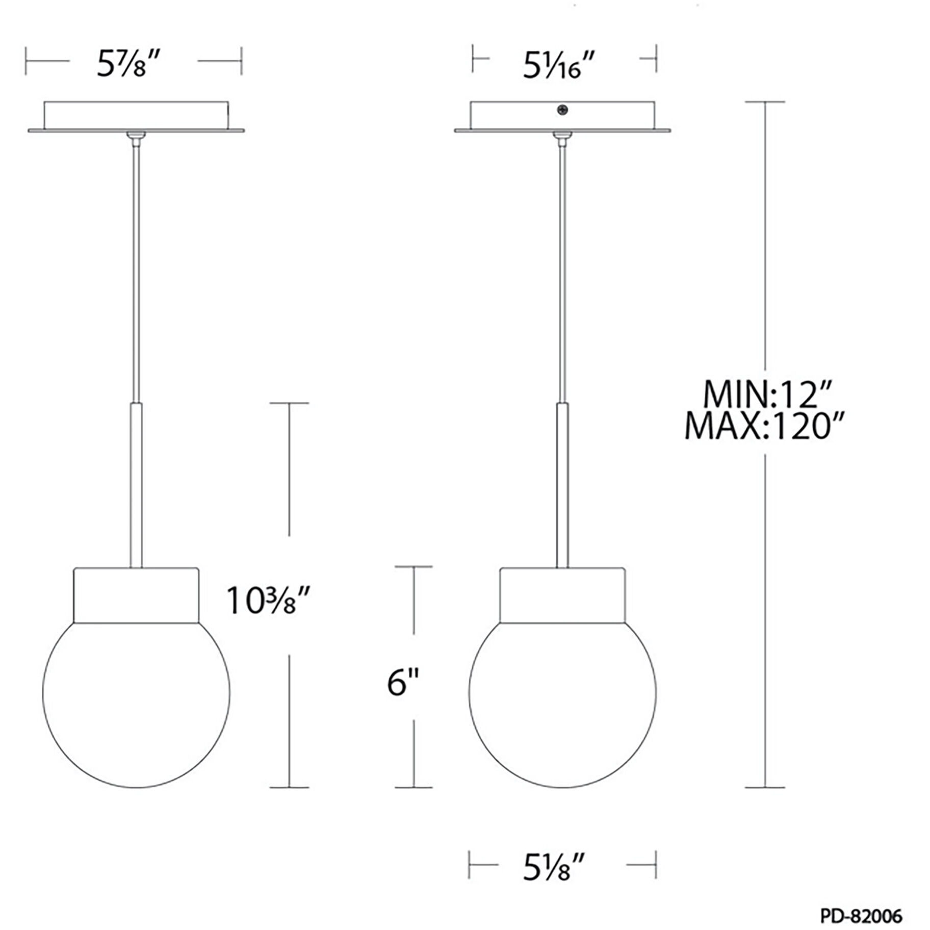 Double Bubble LED 5.13 inch Black Pendant Ceiling Light in false