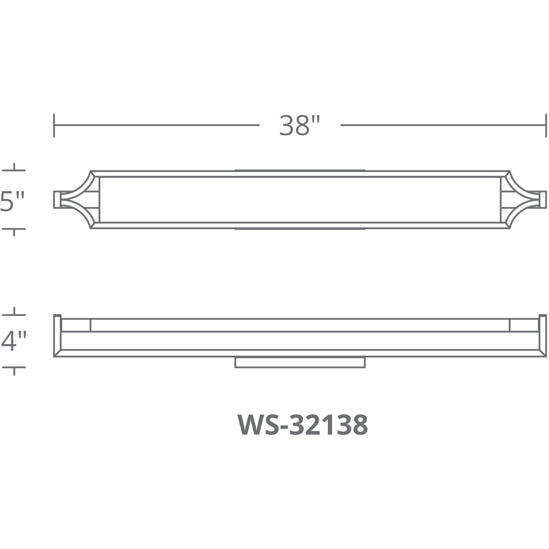 Emblem LED 38 inch Brushed Nickel Bath Vanity & Wall Light in 38in.