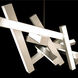 Chaos LED 21.25 inch Brushed Aluminum Chandelier Ceiling Light in 21in., 11