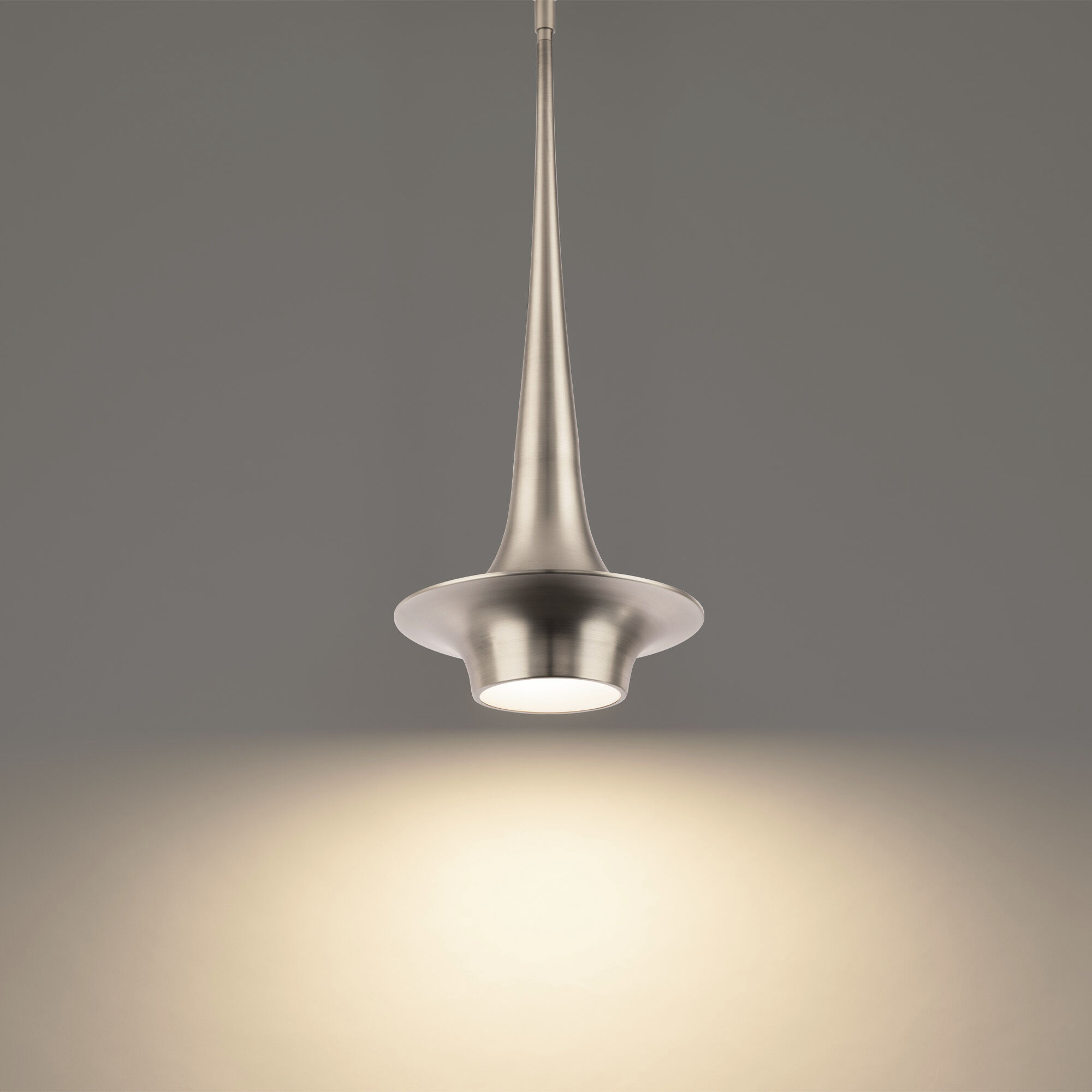 Hugo 1 Light 10.13 inch Brushed Nickel Mini Pendant Ceiling Light