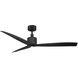 Spinster 60 inch Matte Black Downrod Ceiling Fan