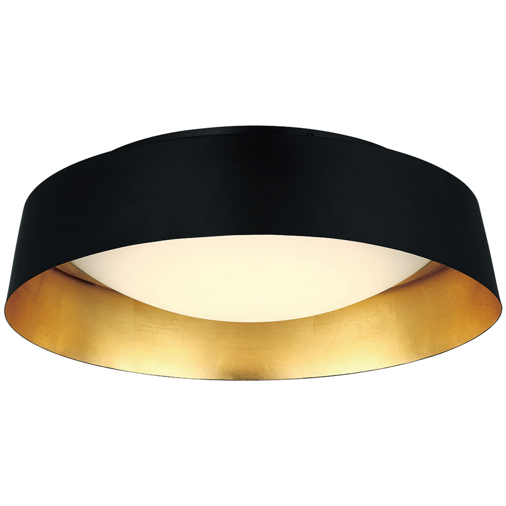 Black gold store flush mount light