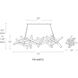 Chaos LED 72 inch Black Chandelier Ceiling Light in 19, 72in.