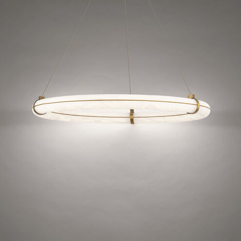 Clique 1 Light 31 inch Aged Brass Pendant Ceiling Light